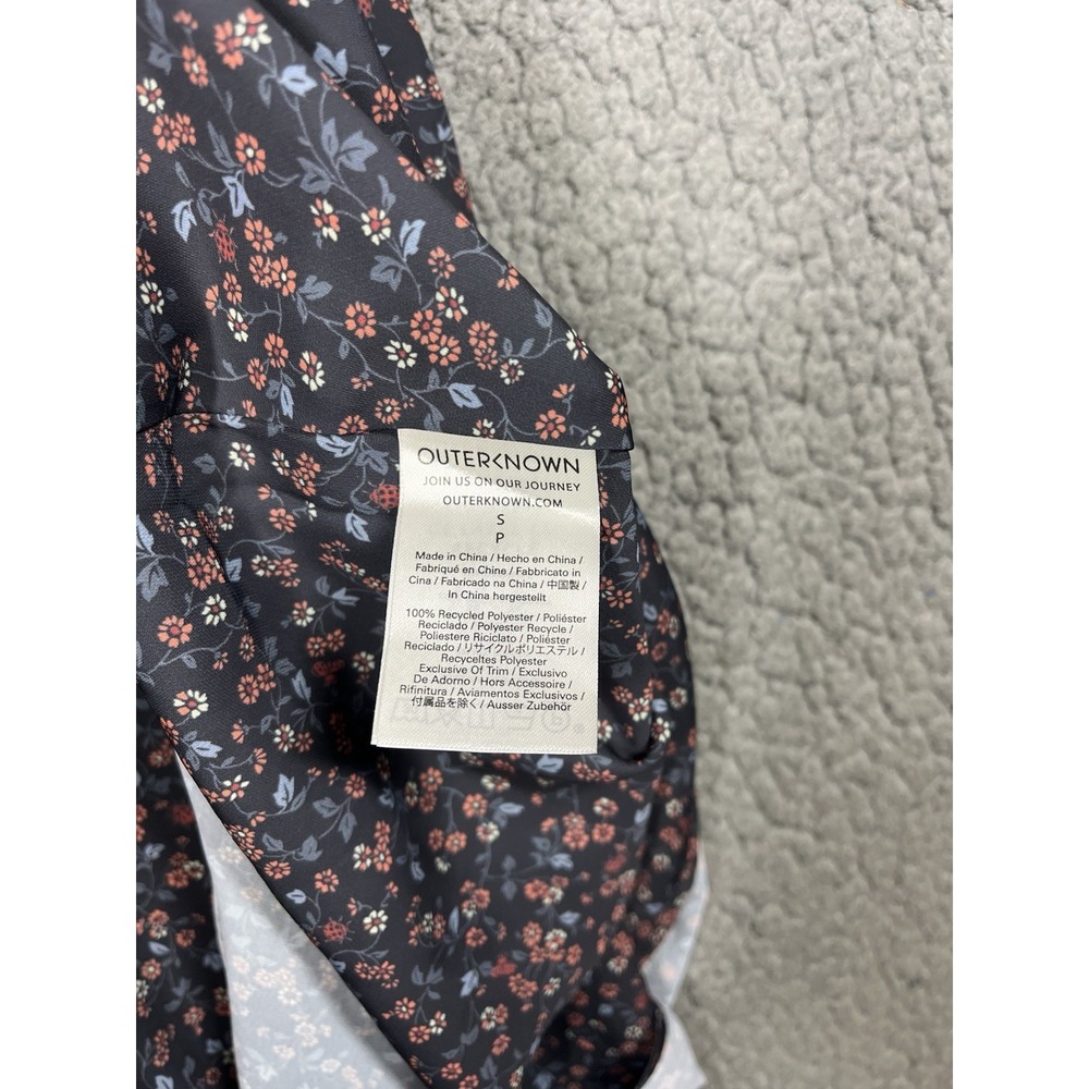 Outerknown Dress Sz Small Juniper Floral Ruffled Skater Waist Cap Sleeve $228 - Picture 7 of 11